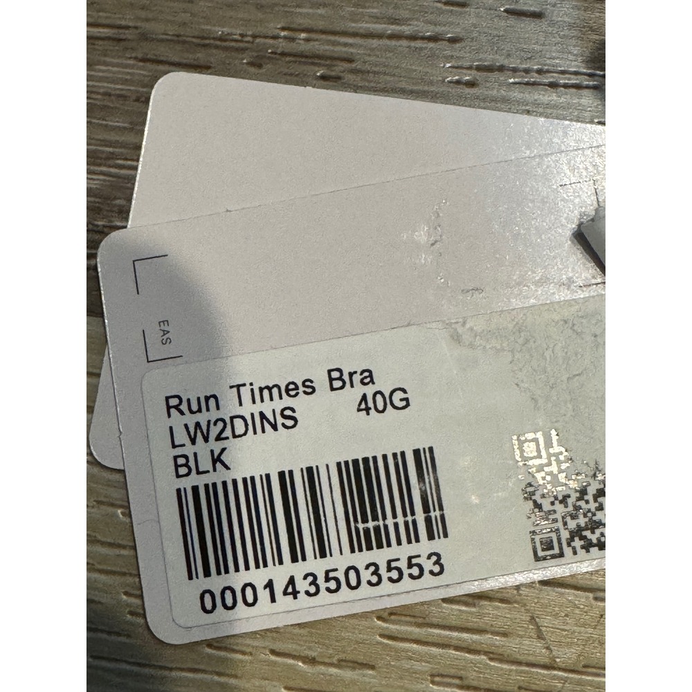 Lululemon Run Times Bra Black High Support Running Sports‎ Bra 40G NEW - Picture 5 of 6